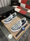 Amiri Skel Toe Slip-On Sneakers in Blue with White Skeleton
