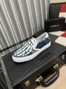 Amiri Skel Toe Slip-On Sneakers in Blue with White Skeleton
