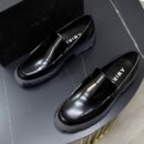 Amiri Skel-Top Distressed Leather Penny Loafers