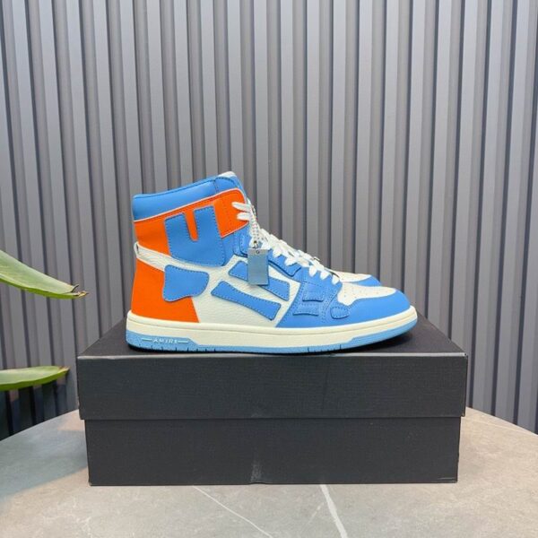Amiri Skel Top High 'Blue White Orange' Sneakers. - Image 6