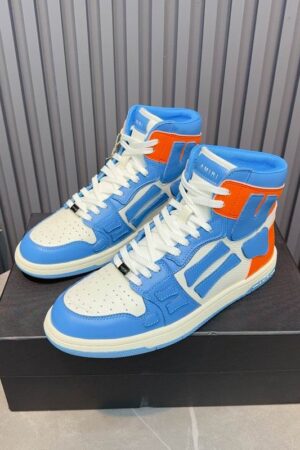 Amiri Skel Top High 'Blue White Orange' Sneakers.