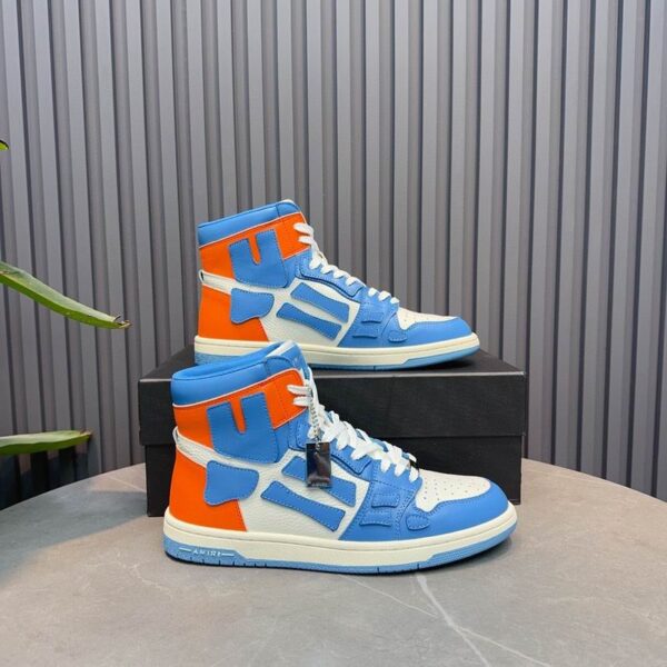 Amiri Skel Top High 'Blue White Orange' Sneakers. - Image 3