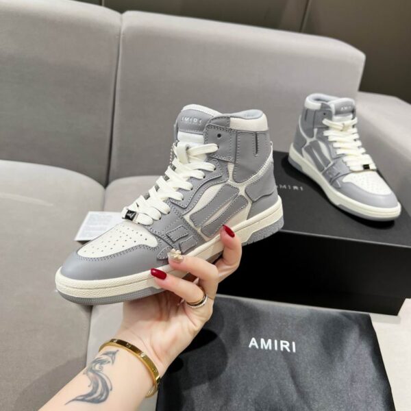 Amiri Skel Top High 'Gray White' Sneakers. - Image 6