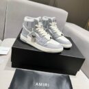 Amiri Skel Top High 'Gray White' Sneakers.