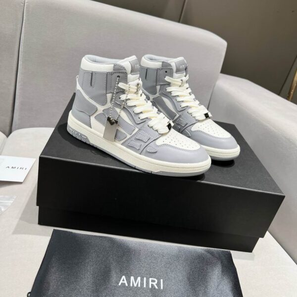 Amiri Skel Top High 'Gray White' Sneakers. - Image 5