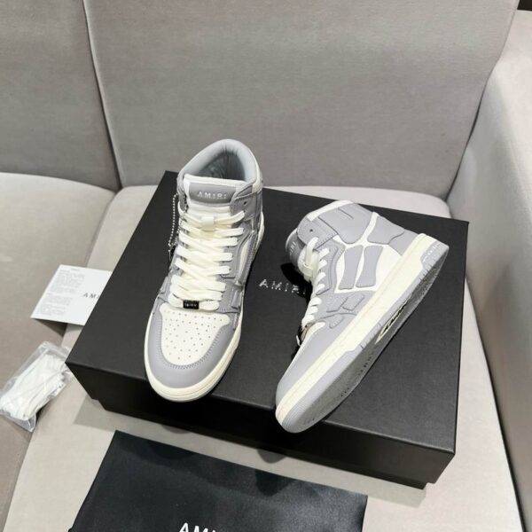 Amiri Skel Top High 'Gray White' Sneakers. - Image 3