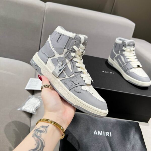 Amiri Skel Top High 'Gray White' Sneakers. - Image 2