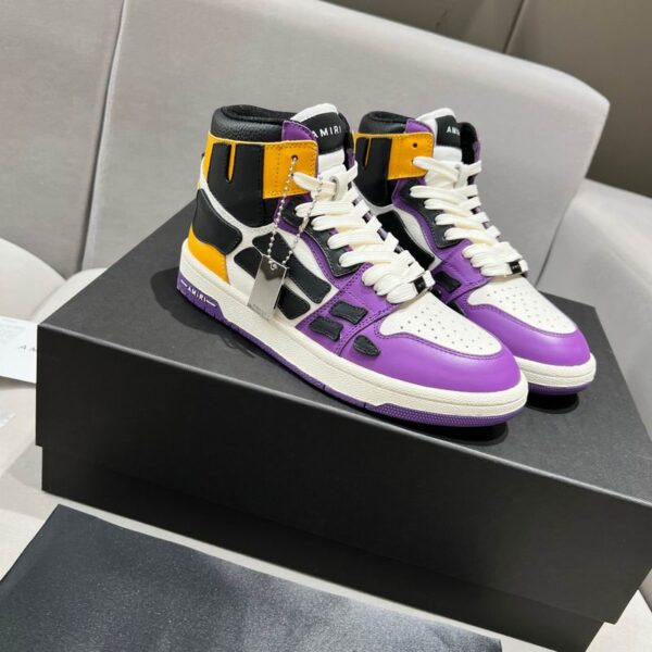 Amiri Skel Top High 'Purple Yellow White Black' Sneakers. - Image 6