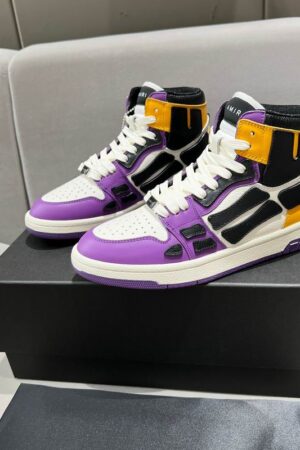 Amiri Skel Top High 'Purple Yellow White Black' Sneakers.