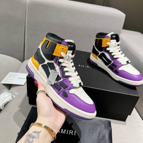 Amiri Skel Top High 'Purple Yellow White Black' Sneakers. - Image 3