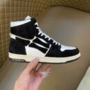 Amiri Skel Top High-Top Sneakers in Black and White Leather.