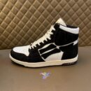 Amiri Skel Top High-Top Sneakers in Black and White Leather.