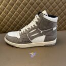 Amiri Skel Top High-Top Sneakers in Grey and White.