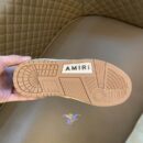 Amiri Skel Top High-Top Sneakers in Tan and White Leather.