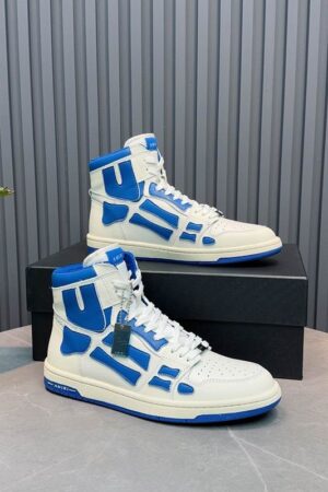 Amiri Skel Top High 'White Blue' Sneakers.