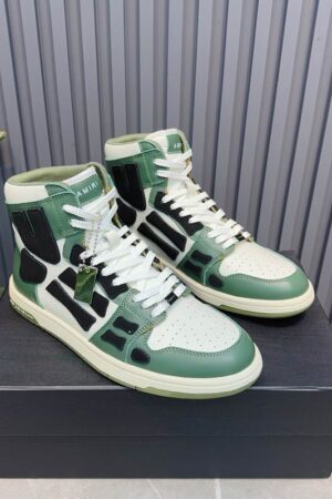 Amiri Skel Top High 'White Green Black' Sneakers.