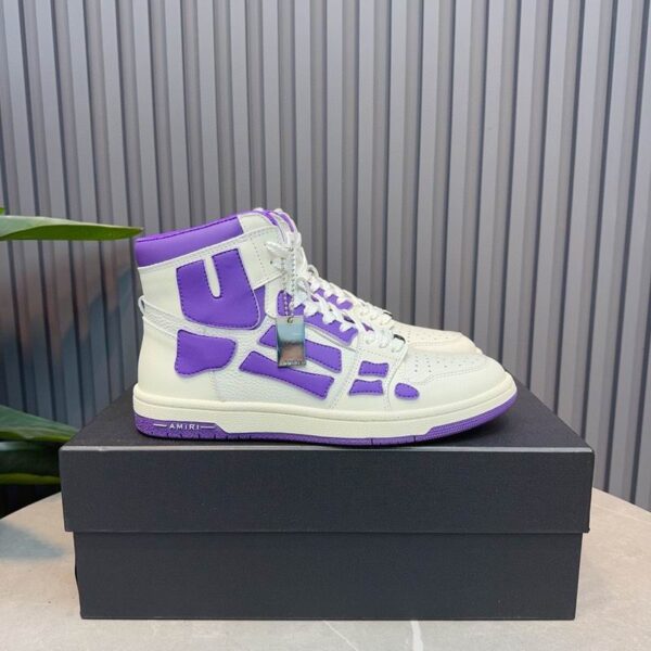 Amiri Skel Top Low 'White Purple' Sneakers. - Image 4
