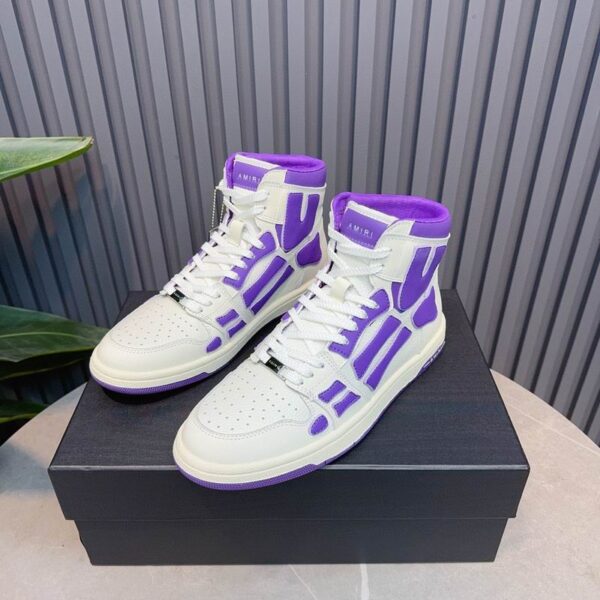 Amiri Skel Top Low 'White Purple' Sneakers. - Image 3