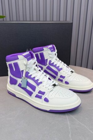 Amiri Skel Top Low 'White Purple' Sneakers.