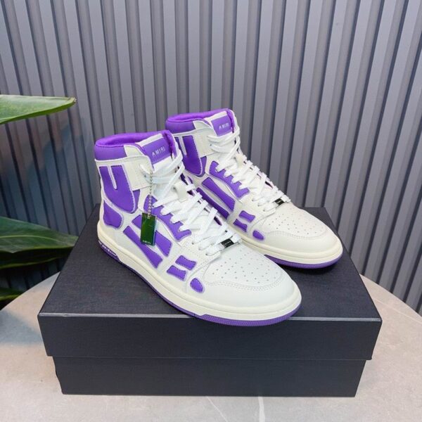 Amiri Skel Top Low 'White Purple' Sneakers. - Image 5