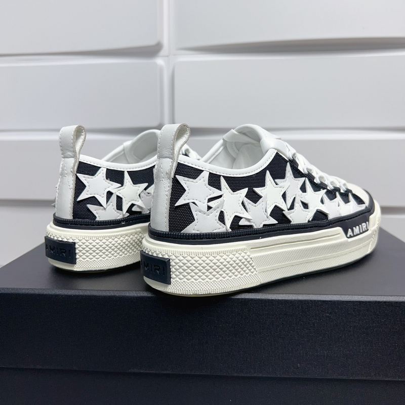 Amiri Star Court Low-Top Sneakers in Black and White. - Image 6
