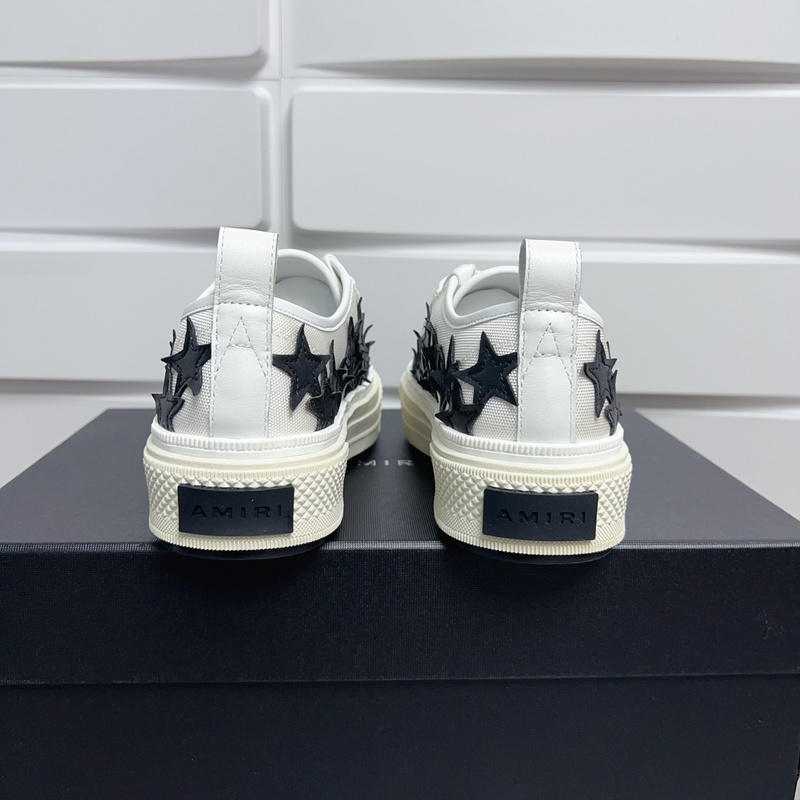Amiri Star Court Low-Top Sneakers in Black and White. - Image 7