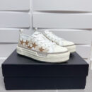 Amiri Stars Court Low-Top Sneakers White with Beige/Brown Stars