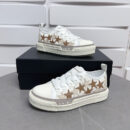 Amiri Stars Court Low-Top Sneakers White with Beige/Brown Stars