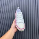 Amiri Stars Court Low-Top Sneakers in White with Pink