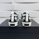 Amiri Stars Court Sneakers in White with White & Gray Stars.