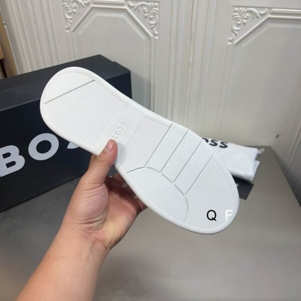 BOSS All-White High-Top Sneaker. - Image 5