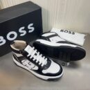 BOSS Black and White High-Top Sneaker.