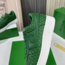 Bottega Veneta All-Green Woven Low-Top Sneaker, White Sole.