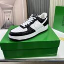 Bottega Veneta Black and White Woven Low-Top Sneaker