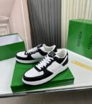 Bottega Veneta Black and White Woven Low-Top Sneaker