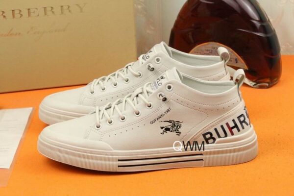Burberry Beige Check Low-Top Sneaker. - Image 3