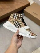 Burberry Check High-Top Sneaker.