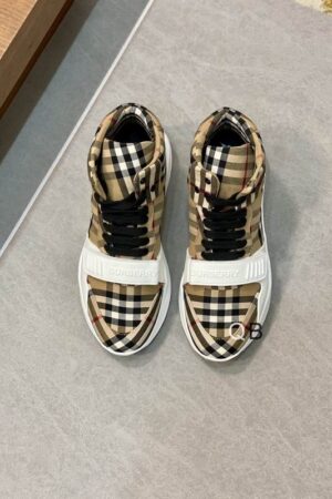 Burberry Check High-Top Sneaker.