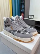 Dior B23 High-Top Sneaker in Gray, Geometric Dior Pattern.