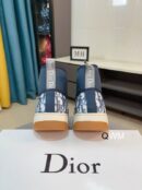 Dior B27 High-Top Sneaker in Navy Blue Dior Oblique Canvas.