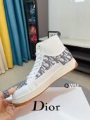Dior B27 High-Top Sneaker in White Dior Oblique Canvas.