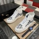 Dior B27 High-Top Sneaker in White Dior Oblique Canvas.