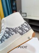 Dior B27 High-Top Sneaker in White Dior Oblique Canvas.