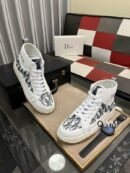 Dior B27 High-Top Sneaker in White Dior Oblique Canvas.