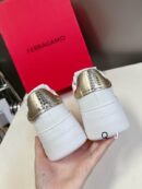 Ferragamo Women's Designer White Platform Low-Top Sneakers
