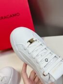 Ferragamo Women's Designer White Platform Low-Top Sneakers