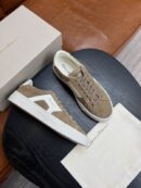 Santoni Men's Brown Suede Star Sneakers