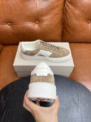 Santoni Men's Brown Suede Star Sneakers