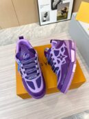 LV Skate Low-Top Sneakers in Purple Mesh & Leather