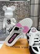 Louis Vuitton Unisex Black White Pink Skate Shoes